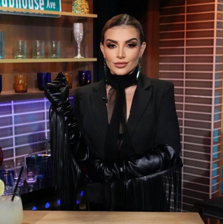 Hana Giraldo as bartender at the Bravo TV Show WWHL Clubhouse.